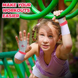 Leather Palm Hand Grips Gymnastic Pull-up Training Palm Protector for Kids Children Wrist Straps Workout Strong Support Heavy Duty