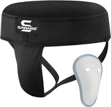SAWANS Boxing Groin Guard Cup Kickboxing MMA Abdominal Protector Men Sweat-absorbent Ventilated Adjustable Underwear Taekwondo Sparring Groin Protector Jockstrap Jiu Jitsu BJJ Protection
