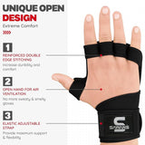 SAWANS Weight Lifting Gloves Padded Palm Protector Powerlifting Gym Gloves Men Women Wrist Support Exercise Fitness Workout Gloves Pull Ups Bodybuilding Essentials Hand Grip Training