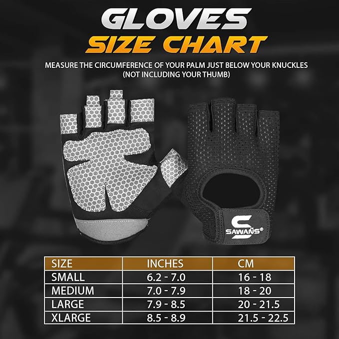 SAWANS Gym Gloves for Men & Women Weight Lifting Fitness Gloves Breathable Ladies Gloves