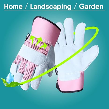 Thorn Proof Work Gloves Heavy duty Leather Gardening Gloves FOR MEN WOMEN AND KIDS Washable Gripper