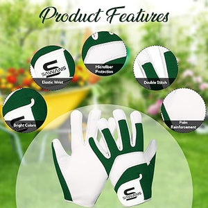 Leather Gardening Safety Working Gloves Thorn Proof for Men and Women Multipurpose Garden Gloves for Ladies