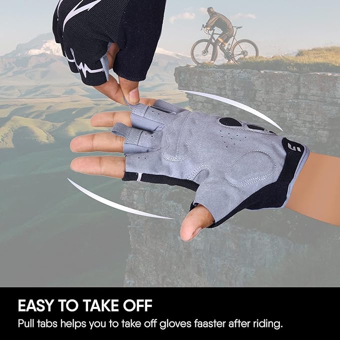 Cycling Gloves Half Finger Mountain Road Bike Cycle Gloves Padded Breathable Gloves Sports Men Women
