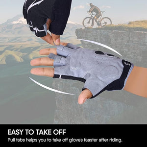 Cycling Gloves Half Finger Mountain Road Bike Cycle Gloves Padded Breathable Gloves Sports Men Women