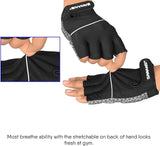 Gel Cycling Gloves Fingerless Padded Mountain Bike Bicycle Gloves Anti-slip Gym MTB Half Finger Reflective Biking