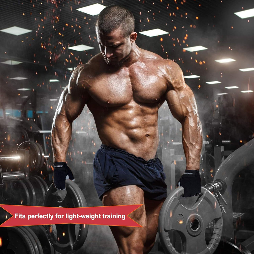 SAWANS Gym Gloves Training Weight lifting Gloves for Men Women Protection Exercise Fitness Workout Gloves Cycling Hanging Pull ups Breathable