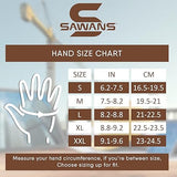 SAWANS Men Gardening Gloves Leather  forUtility Dexterity & Breathable Comfort Fit Construction & Building Work Gloves