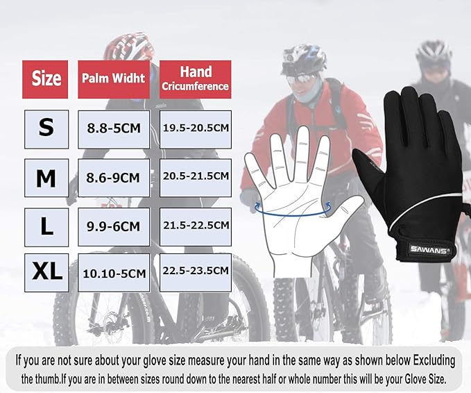 Cycling Gloves Winter Ladies Men Women Touchscreen Windproof Thermal Outdoor Anti-slip Gel Padded Mountain Bike Bicycle Gloves