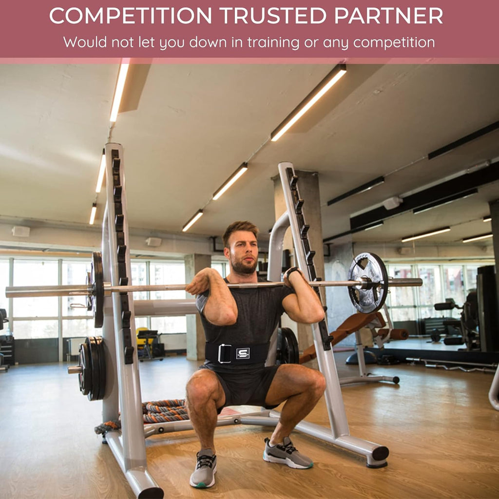 Self-Locking Weight Lifting Belt for Men and Women Fitness Premium Functional Gym belt Powerlifting Deadlift Olympic Lifts and Squats Athletes Training Workout