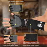 SAWANS Weight Lifting Gloves Gym Workout Fitness Support Men Women Fingerless Gloves Full Finger Touchscreen Bodybuilding Training Grip