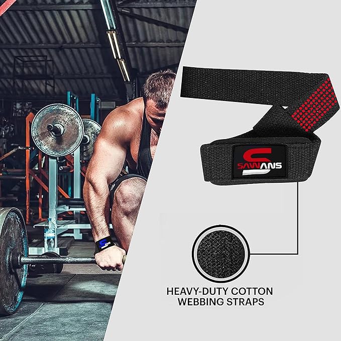 Weight Lifting Straps Neoprene Padded Bodybuilding Strength Training Wrist Straps Heavy Weight Lifting Deadlifting