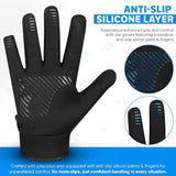 SAWANS Thermal Gloves Men Cycling Gloves Water Resistant Touch Screen Gloves Windproof Biking Winter Gloves Bicycle Running Gloves Driving Ladies Gloves Anti Slip Honey Ski Warm Women