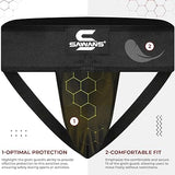 SAWANS Boxing Groin Guard Cup Kickboxing MMA Abdominal Protector Men Sweat-absorbent Ventilated Adjustable Underwear Taekwondo Sparring Groin Protector Jockstrap Jiu Jitsu BJJ Protection