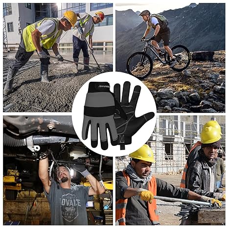 Safety Work Gloves Gardening Working Gloves Mens Women Mechanic Construction Utility Flexible Padded Palm Protection
