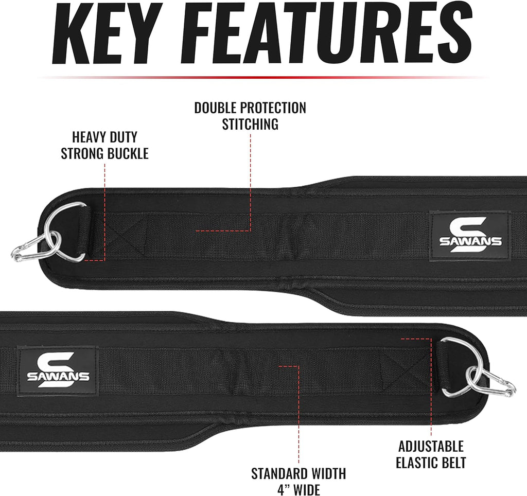 Dip Belt with 36 Inches Heavy Duty Bodybuilding Weight Lifting Dip Steel Chain for Pull Ups Exercise Gym Workout Powerlifting