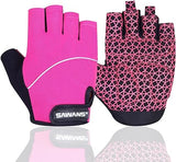 Gel Cycling Gloves Fingerless Padded Mountain Bike Bicycle Gloves Anti-slip Gym MTB Half Finger Reflective Biking