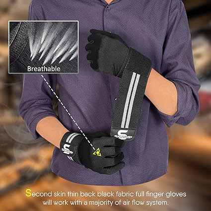 SAWANS Weight Lifting Gloves Gym Workout Fitness Fingerless Gloves Full Finger Touchscreen for Man And Women