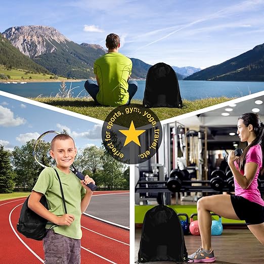 Drawstring Bags Gym Backpack School Rucksack PE Swim Travel Sports Bag Kids Boys Girls Men & Women