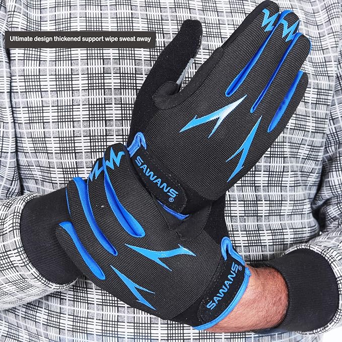 SAWANS Cycling Gloves Full Finger Mountain Bike Gloves Padded Breathable Biking Gloves for Men Women Camping Cycling Running