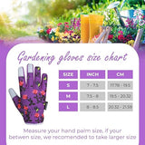 SAWANS Leather Gardening Gloves Ladies Mens Women Thorn Proof Rigger Garden Safety Working Gloves Multipurpose Breathable Construction Gardening Gifts (Purple, S (Pack of 1))