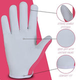 SAWANS Leather Gardening Gloves for Women/Men Ladies Working Gloves Thorn Proof Rigger Garden Gloves Safety work gloves Gardening Gifts Multipurpose (Pink, M (Pack of 1))