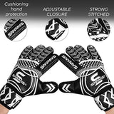 SAWANS Goalkeeper Gloves Football Training Equipment for Kids Boys Youth Adult Men Goalie Gloves Grips Palm Protection Double Layer Breathable Goalkeeping
