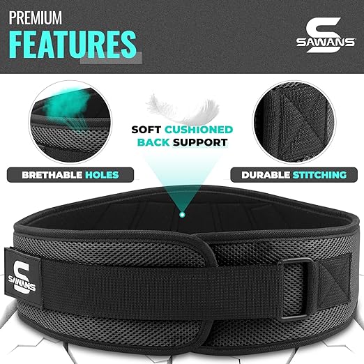 SAWANS Weightlifting Belt Men Women Martial Arts Fitness Bodybuilding Strength Training Powerlifting Gym Weightlifting Belt Train Weightlifting Belt for Men