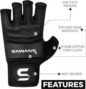 SAWANS Boxing Gloves Men Women Boxing Gloves Grappling Gloves Lightweight Karate Gloves Taekwondo Half Finger Kickboxing Sparring Martial Arts Muay Thai