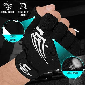 SAWANS Gym Weight Lifting Gloves Fitness Workout Padded Palm Protection Non-Slip Silicone Grip for Men and Women Training Breathable Exercise Cycling