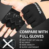 SAWANS Nonslip Workout Gloves for Men Weights Calluses Cushion Grip Exercise Gym Gloves for Women Finger Protectors Half Finger Glove Pole Guantes Fitness Yoga Lady Gym Gloves