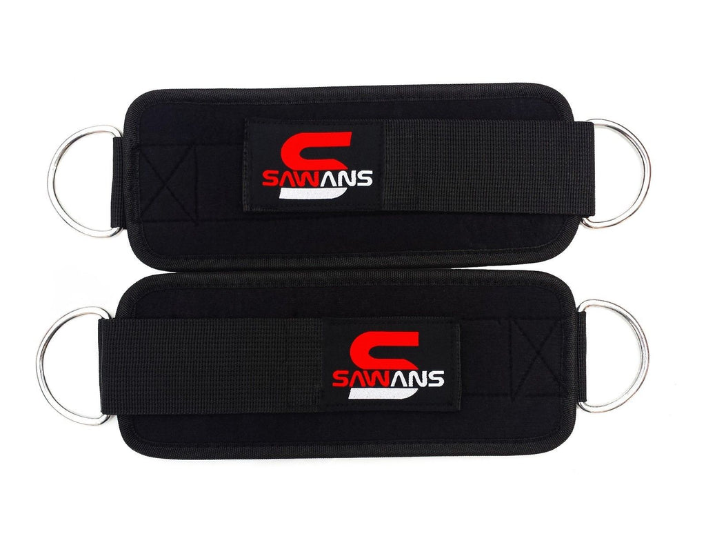 Power Ankle Cuff Gym Strap Cable Pulley Attachment Machine Weight Lifting D Ring