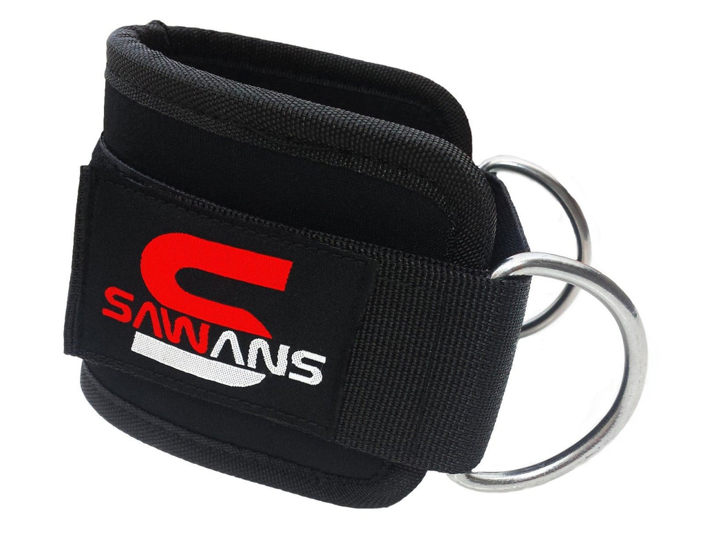 Power Ankle Cuff Gym Strap Cable Pulley Attachment Machine Weight Lifting D Ring