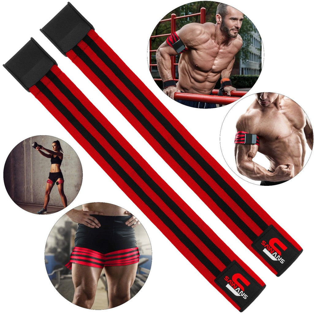 SAWANS Occlusion Training Bands Blood Flow Restriction Training wraps Fitness 2X