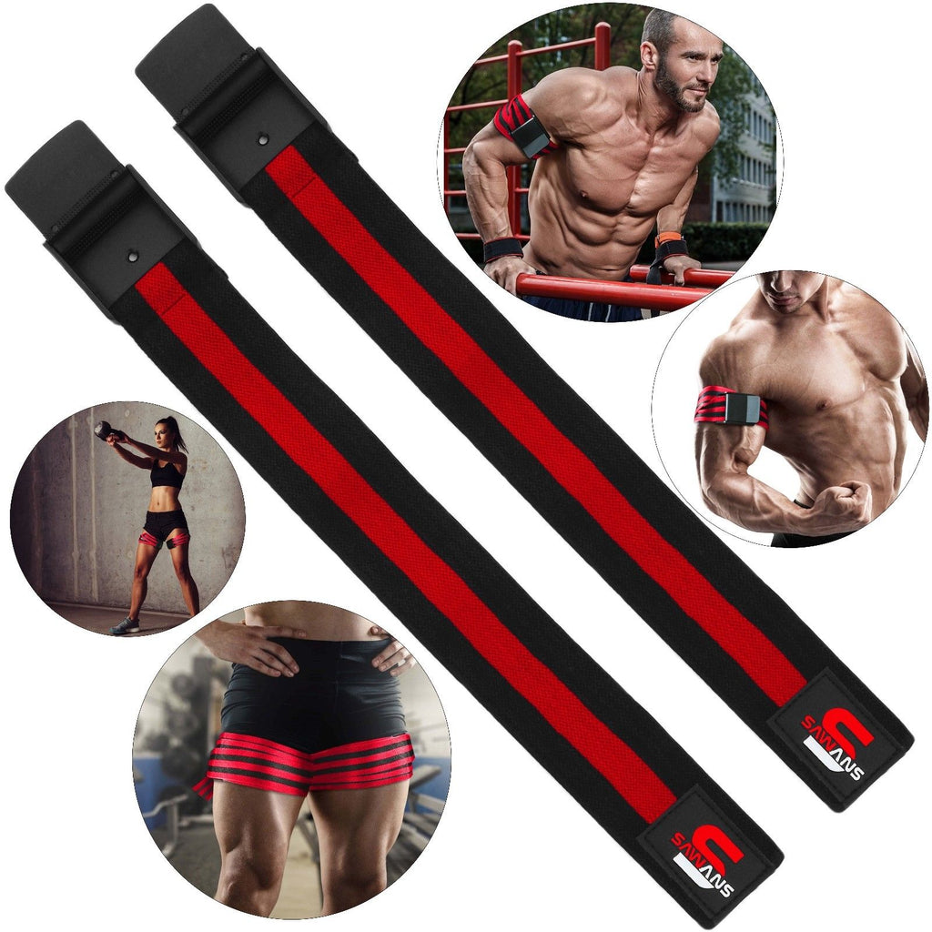 SAWANS Occlusion Training Bands Blood Flow Restriction Training wraps Fitness 2X