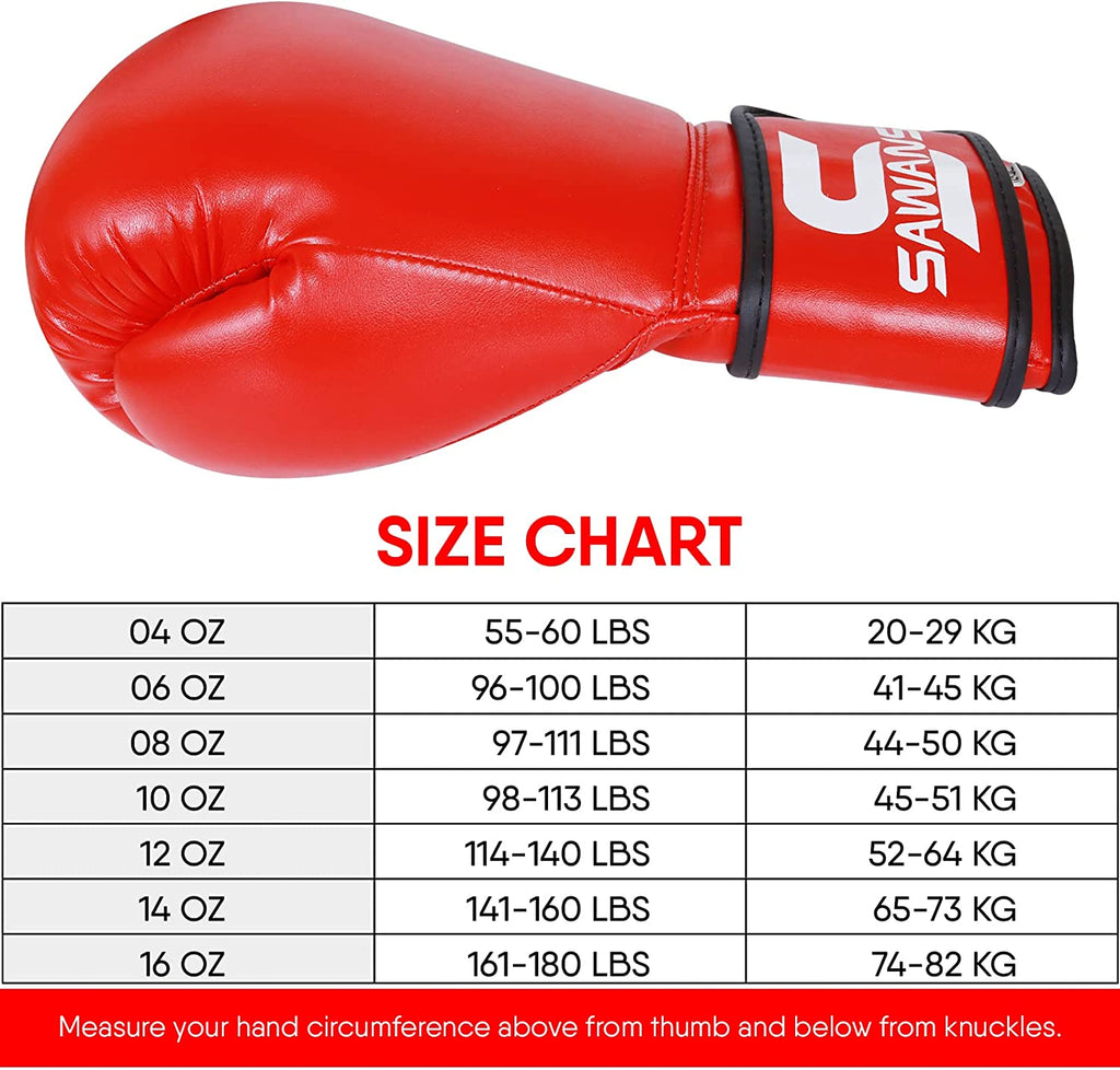 Boxing Gloves Men Women Children Kids Kickboxing MMA Martial Art Punching Bag Adult Mitts