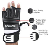 Leather MMA Boxing Gel Gloves Body Combat Punch Bag Training Martial Art