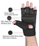 Leather MMA Boxing Gel Gloves Body Combat Punch Bag Training Martial Art