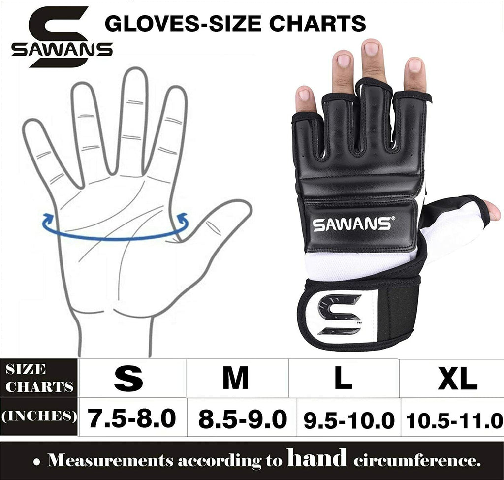 Leather MMA Boxing Gel Gloves Body Combat Punch Bag Training Martial Art