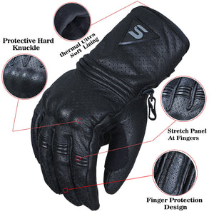 Leather Summer Motorcycle Motorbike Gloves Winter Gloves