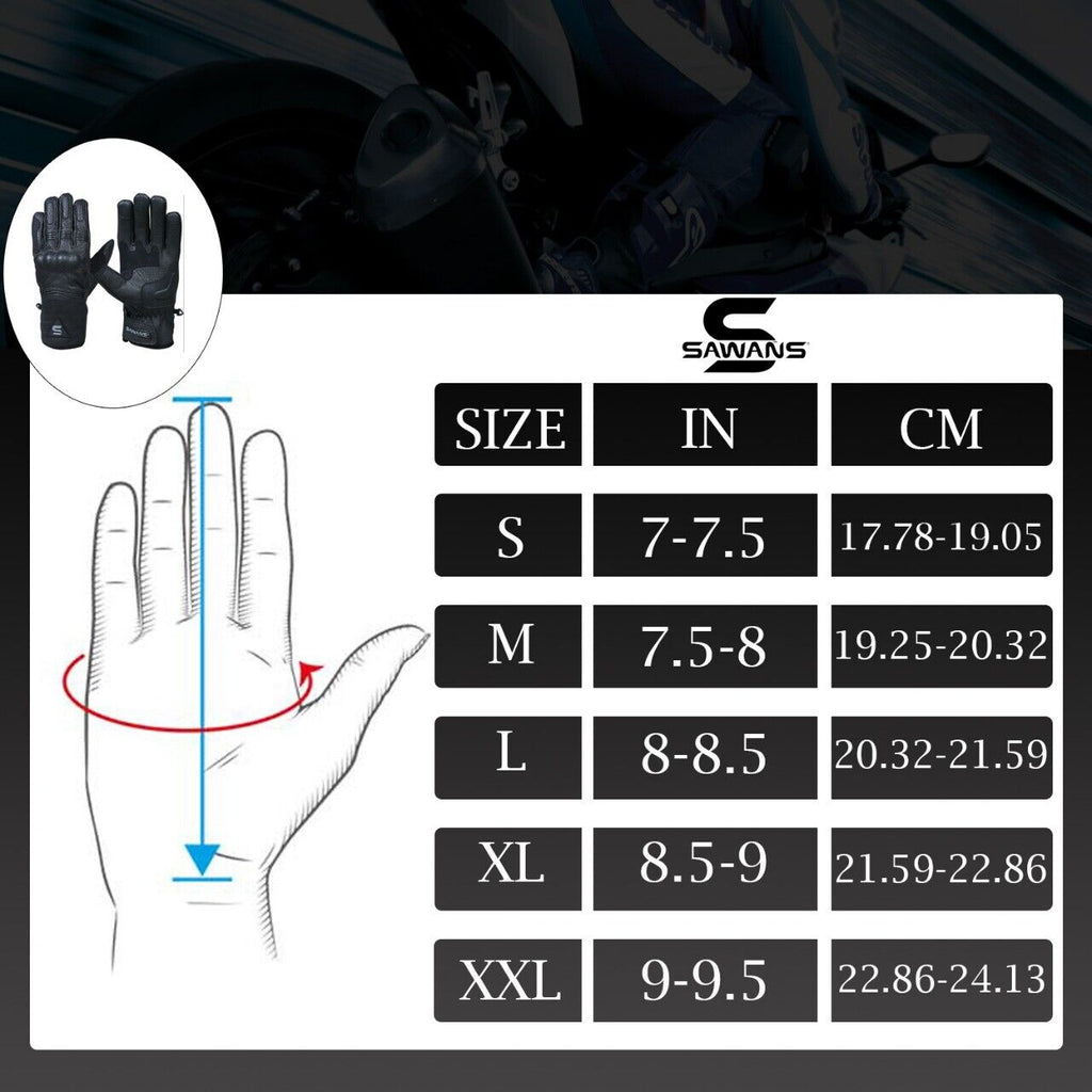 Leather Summer Motorcycle Motorbike Gloves Winter Gloves