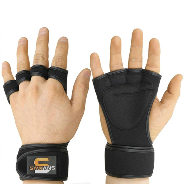 GYM WEIGHT LIFTING GLOVES FITNESS Neoprene Wrist Support Straps All Size  (PAIR) $11.97 - PicClick