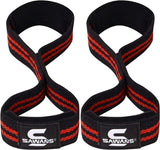 Lifting Straps Padded Grip Figure 8 Wrist Straps Weight Heavy Duty Double Loop Body building Non Slip Deadlift Support Strong Cuffs Powerlift ting