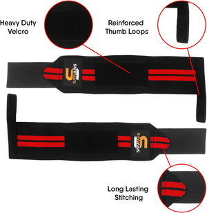 SAWANS Weight Lifting Wrist Wraps Support Bodybuilding Fitness Gym Strap Men Women Powerlifting Strengthen