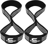 Lifting Straps Padded Grip Figure 8 Wrist Straps Weight Heavy Duty Double Loop Body building Non Slip Deadlift Support Strong Cuffs Powerlift ting