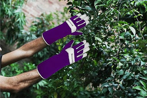 SAWANS Long Gardening Gloves Leather Men Women Durable Goatskin Garden Gloves Forearm Protection