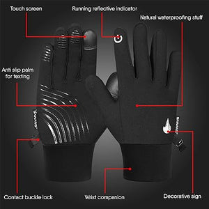 Winter Cycling Running Warm Gloves Men Women Touchscreen Thermal Windproof Anti Slip Driving Sports Outdoor Bike Gloves Hiking Ski Climbing Riding Walking