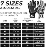 SAWANS Goalkeeper Gloves Football Training Equipment for Kids Boys Youth Adult Men Goalie Gloves Grips Palm Protection Double Layer Breathable Goalkeeping