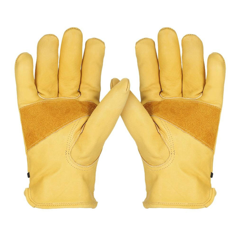 Sawans Leather Work Gloves Perfect for Gardening/Cutting/Construction/Motorcycle, Men & Women
